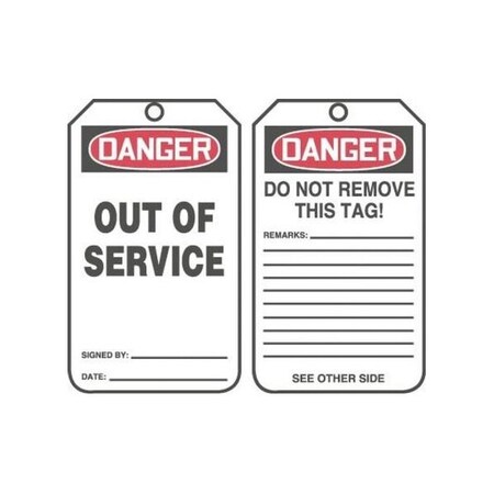 Accuform RP-Plastic, 3-1/4 in Width, 0.075 in Height, , 5 PK MDT246PTM